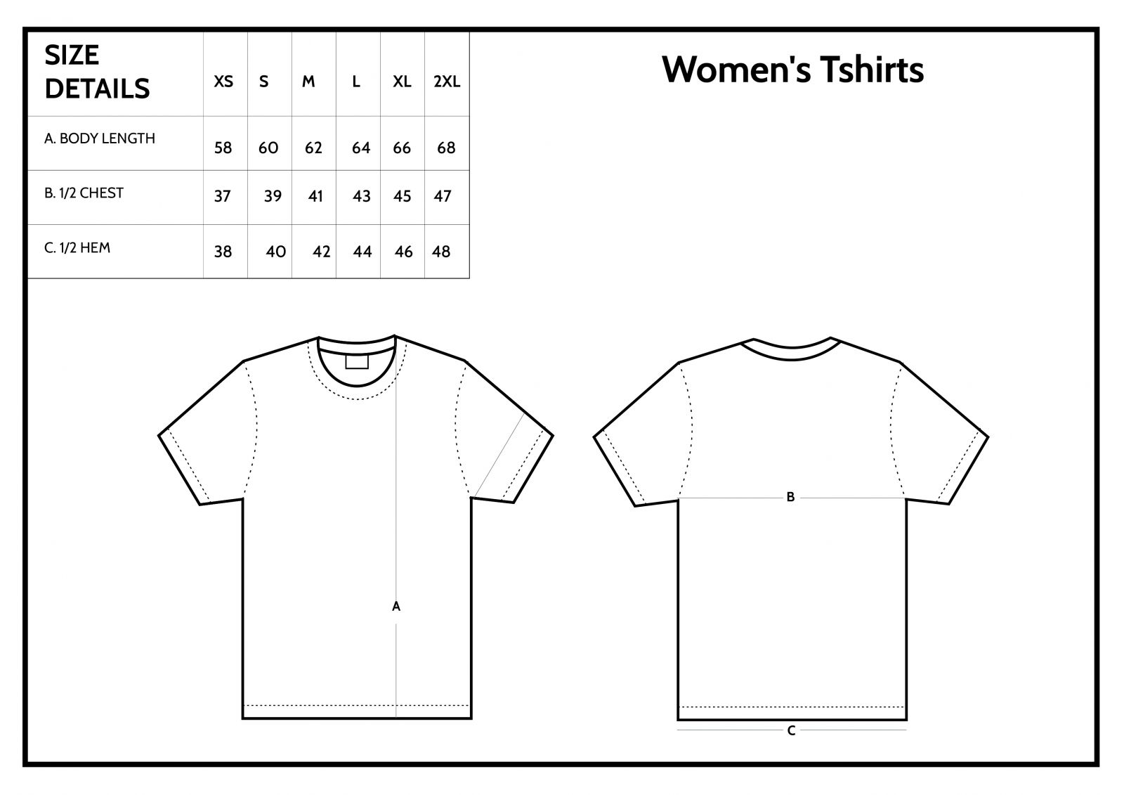 Again Faster Apparel Size Chart