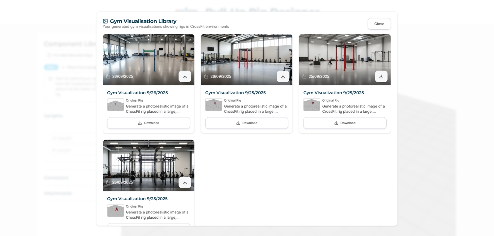 Gym Visualisation Library
