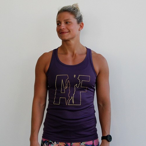 Tank,  AF Logo Racerback (Purple/Gold)