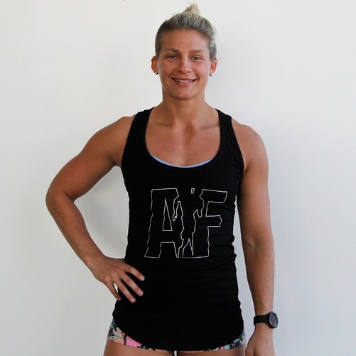 Tank - AF Logo Racerback (Black/Silver)