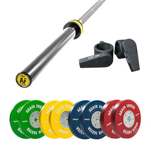 Competition Barbell 15kg and 140kg Bumper Package