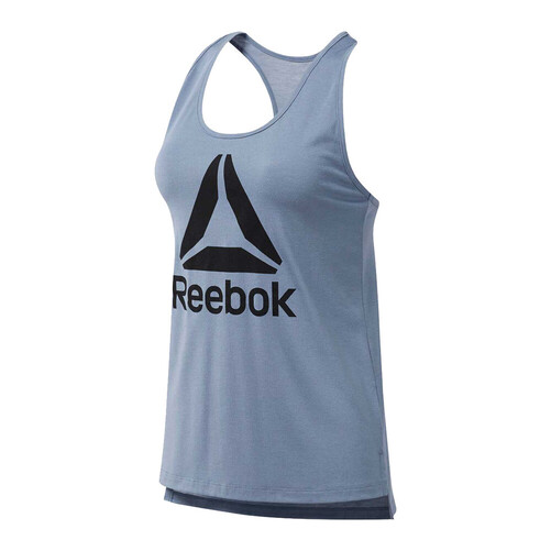Reebok Women's Workout Ready Logo Tank - Steel Grey