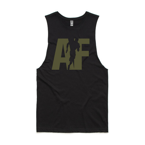 Muscle Tee - AF Logo (Black-Army)