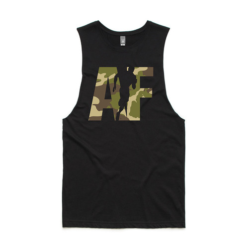 Muscle Tee - AF Logo (Black-Camo)